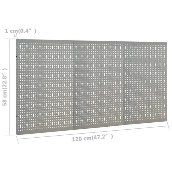 vidaXL Verktøytavler for vegg 3 stk 40x58 cm stål
