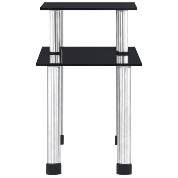 vidaXL Keittiöhylly musta 45x16x26 cm karkaistu lasi