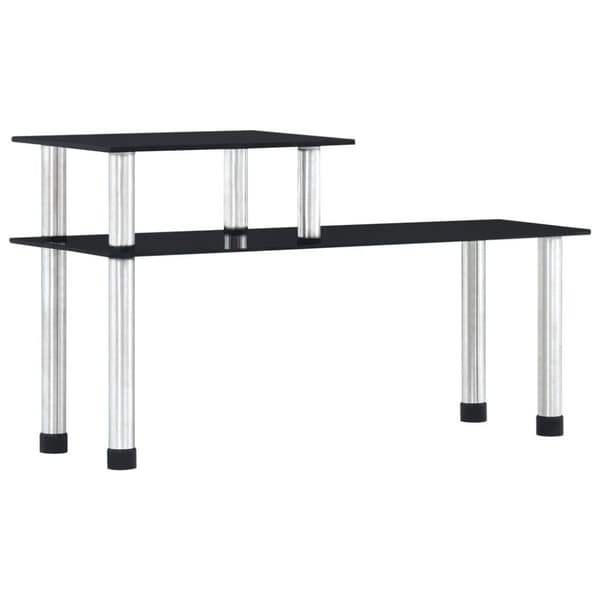 vidaXL Keittiöhylly musta 45x16x26 cm karkaistu lasi