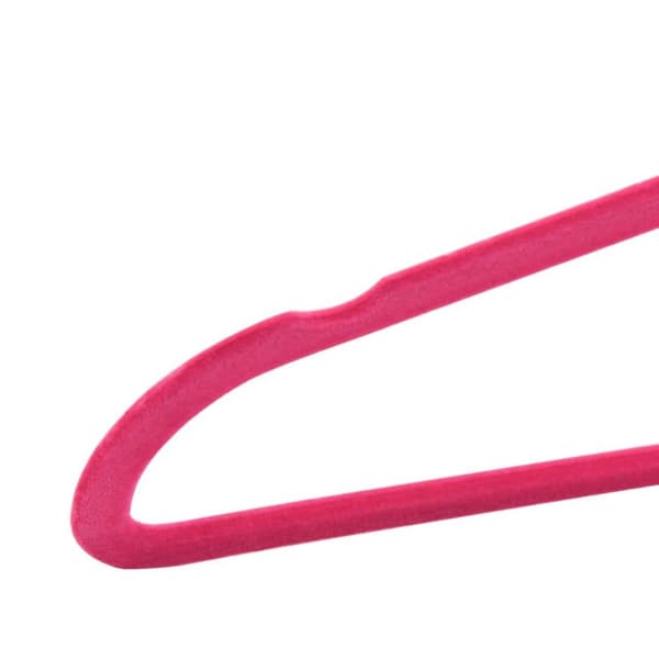 vidaXL bøjler 20 stk. skridsikre fløjl pink