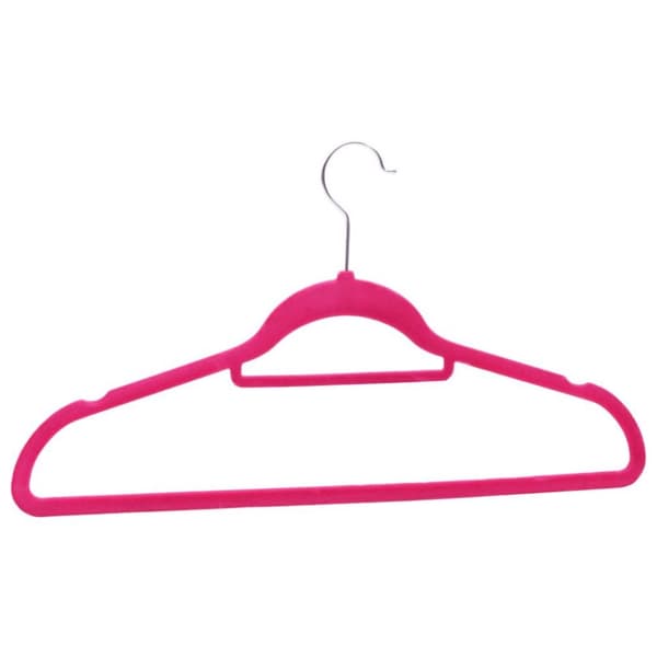 vidaXL Klädgalgar 20 st halkfria rosa sammet