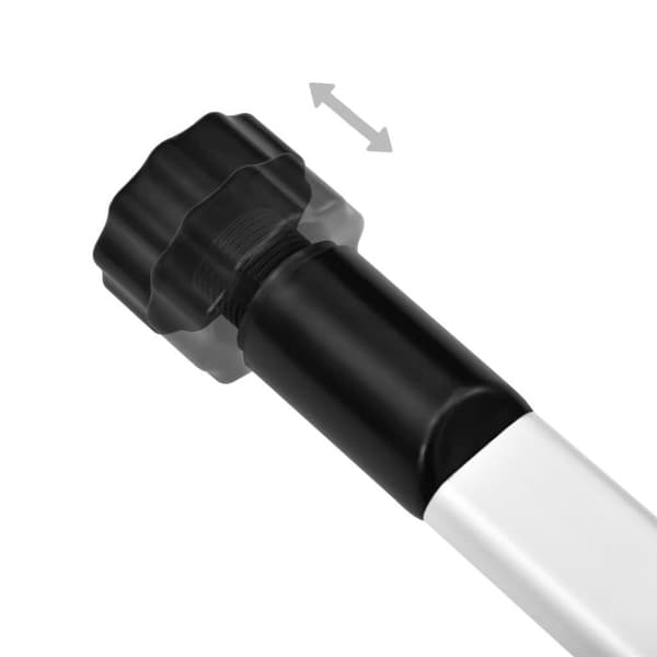 vidaXL Teleskopisk stövelhylla med stänger aluminium