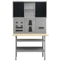 Miniatyrbilde 3 av 7: vidaXL Arbeidsbenk med 3 vegghengte verktøytavler og 1 skap