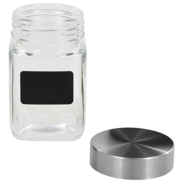 vidaXL opbevaringsglas med etiket 12 stk. 300 ml