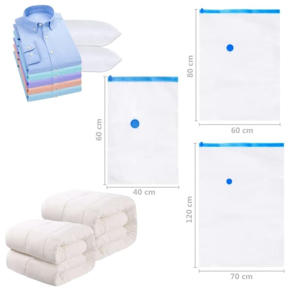 vidaXL vakuumposer til opbevaring af tøj 120x70 cm 10 stk.