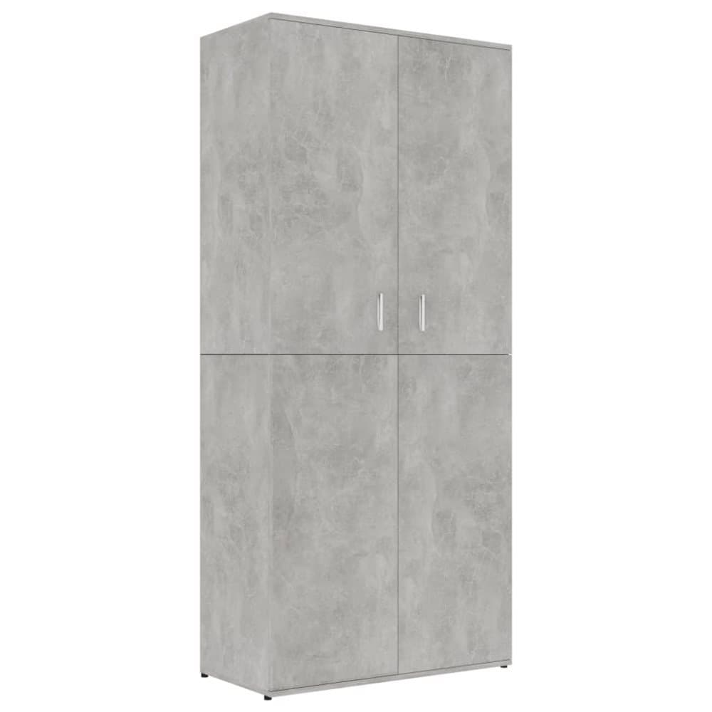 vidaXL Skoskåp betonggrå 80x39x178 cm spånskiva