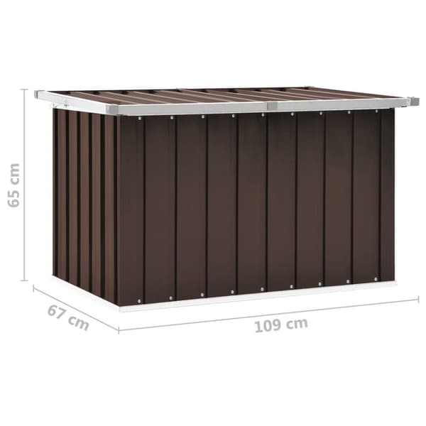 vidaXL haveboks 109x67x65 cm brun