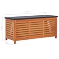 Miniatyrbilde 8 av 8: vidaXL Oppbevaringsboks til hage 117x50x55 cm heltre eukalyptus
