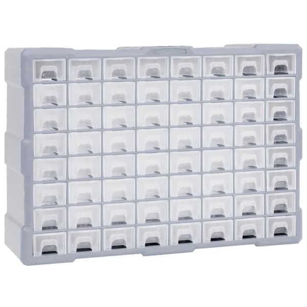 vidaXL skuffereol med 64 skuffer 52x16x37,5 cm