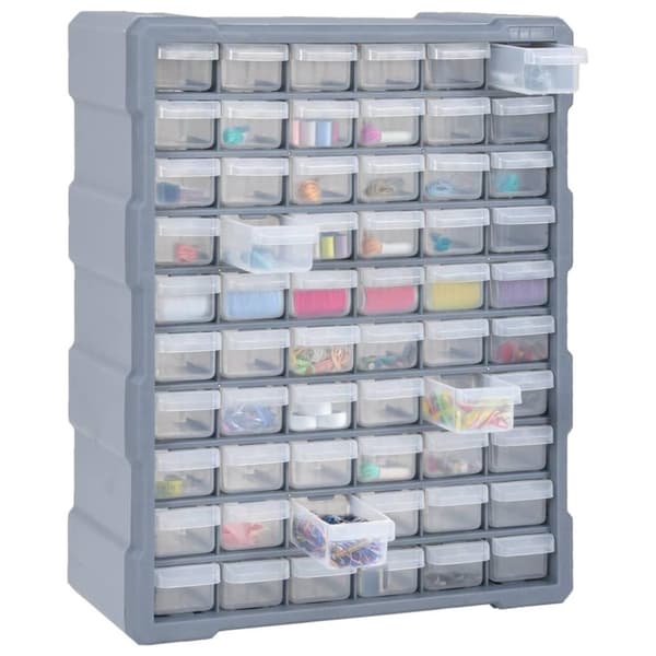vidaXL Sortimentskap med 60 skuffer 38x16x47,5 cm