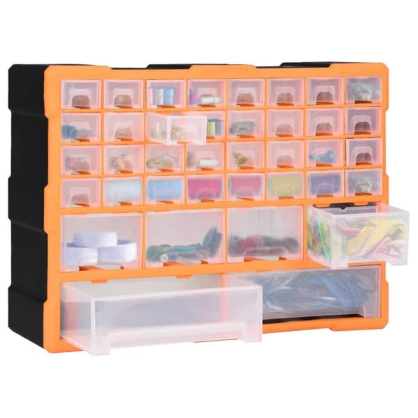 vidaXL Sortimentskåp med 40 lådor 52x16x37,5 cm