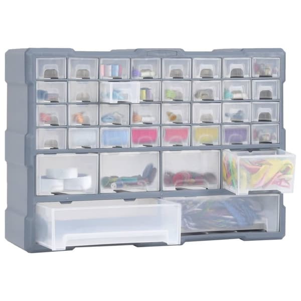 vidaXL Sortimentskåp med 40 lådor 52x16x37,5 cm