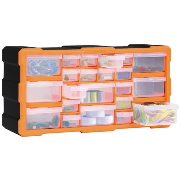 vidaXL Sortimentskåp med 22 lådor 49x16x25,5 cm