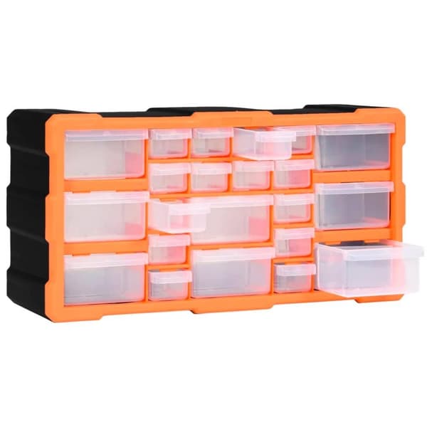 vidaXL Sortimentskåp med 22 lådor 49x16x25,5 cm