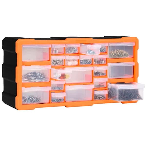 vidaXL Sortimentskåp med 22 lådor 49x16x25,5 cm