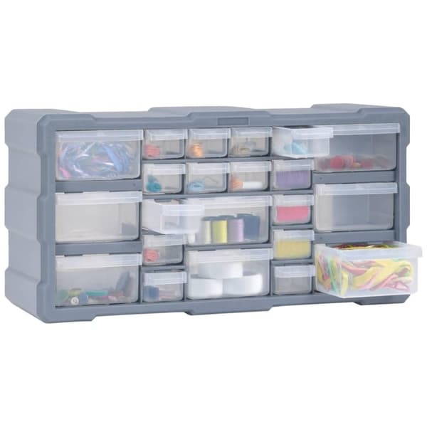 vidaXL Sortimentskåp med 22 lådor 49x16x25,5 cm