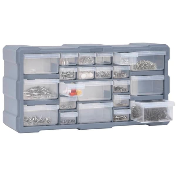 vidaXL Sortimentskåp med 22 lådor 49x16x25,5 cm