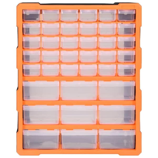 vidaXL skuffereol med 39 skuffer 38x16x47 cm