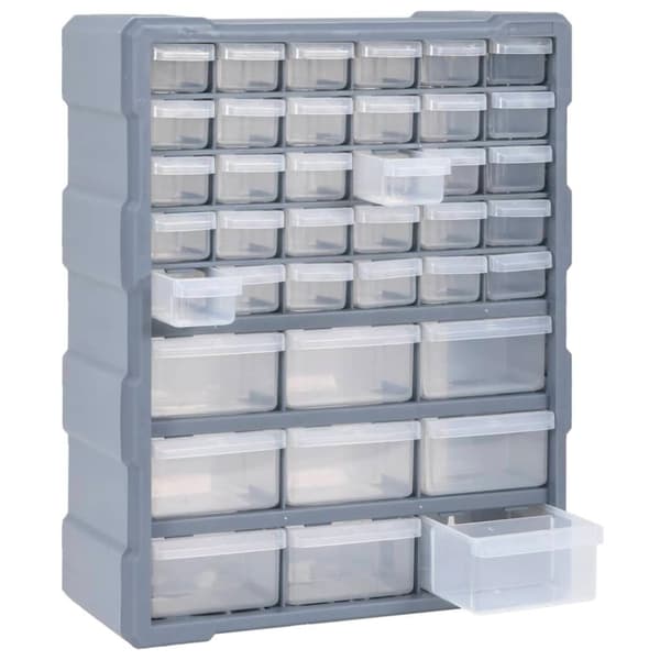 vidaXL Sortimentskap med 39 skuffer 38x16x47 cm