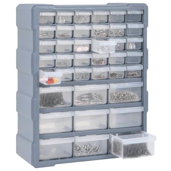 vidaXL Sortimentskap med 39 skuffer 38x16x47 cm