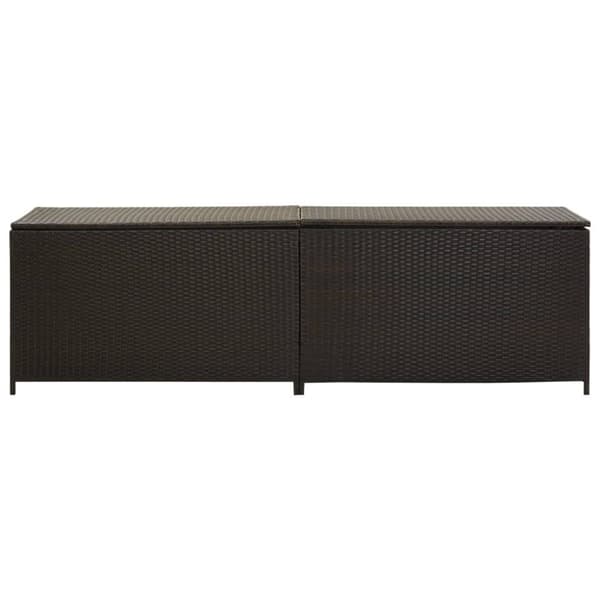 vidaXL Puutarhan säilytyslaatikko polyrottinki 200x50x60 cm ruskea