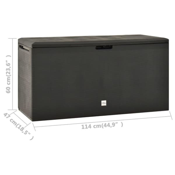 vidaXL Putekasse antrasitt 114x47x60 cm