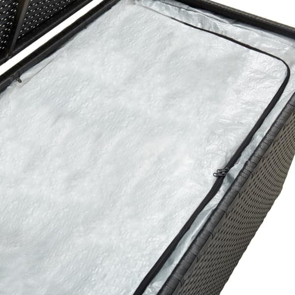 vidaXL opbevaringskasse til haven 100x50x50 cm polyrattan sort
