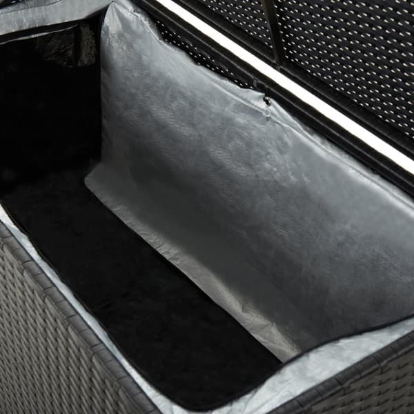vidaXL opbevaringskasse til haven 100x50x50 cm polyrattan sort