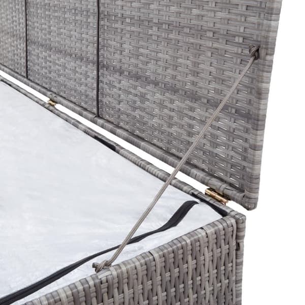 vidaXL Puutarhan säilytyslaatikko harmaa 120x50x60 cm polyrottinki