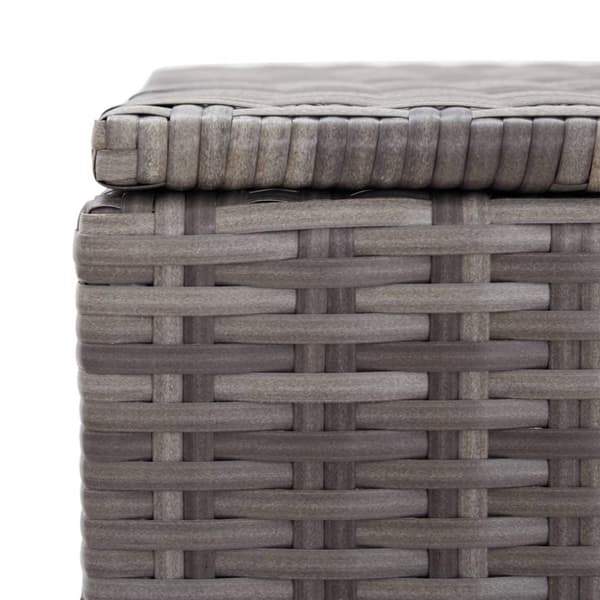 vidaXL Puutarhan säilytyslaatikko harmaa 120x50x60 cm polyrottinki