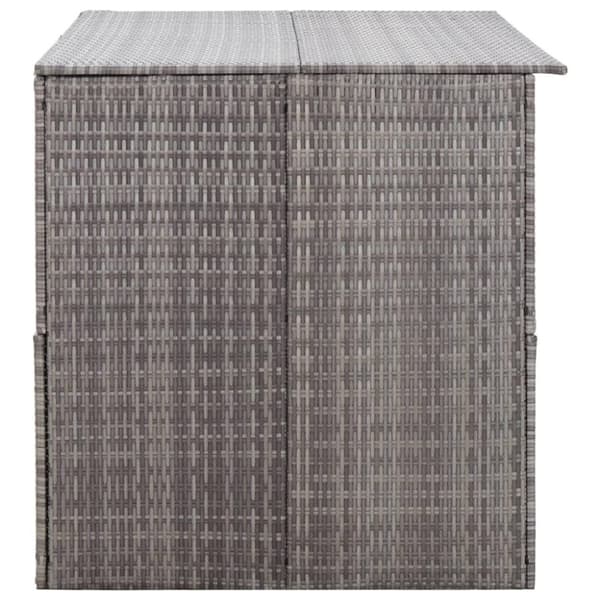 vidaXL Ulkosäilytyslaatikko harmaa 150x100x100 cm polyrottinki