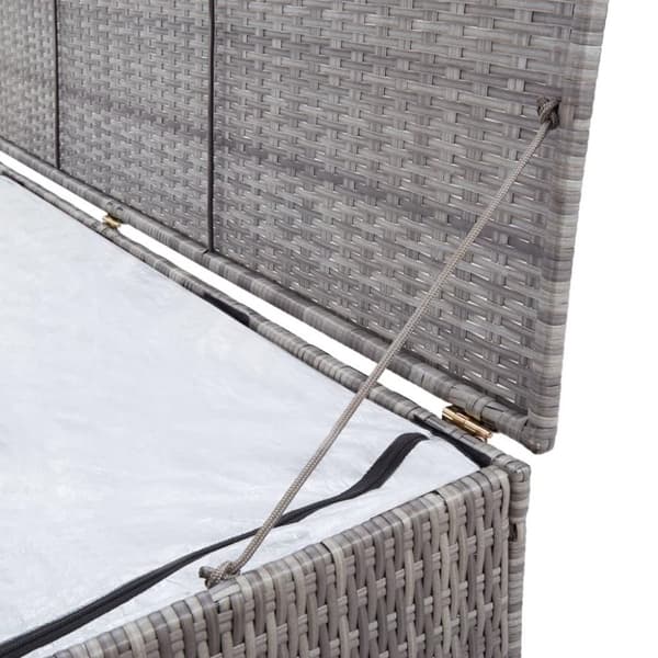 vidaXL Ulkosäilytyslaatikko harmaa 150x100x100 cm polyrottinki