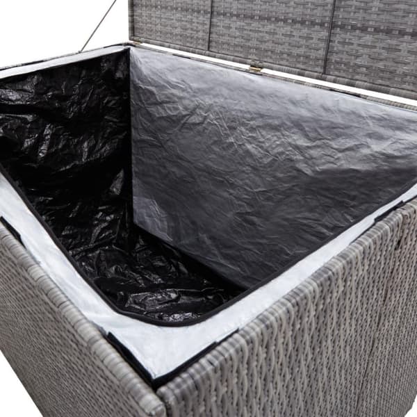 vidaXL Ulkosäilytyslaatikko harmaa 150x100x100 cm polyrottinki