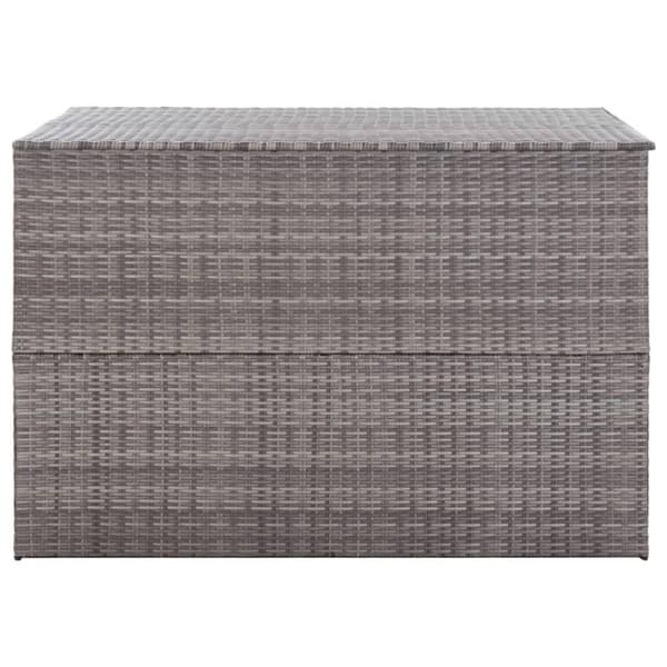 vidaXL Ulkosäilytyslaatikko harmaa 150x100x100 cm polyrottinki