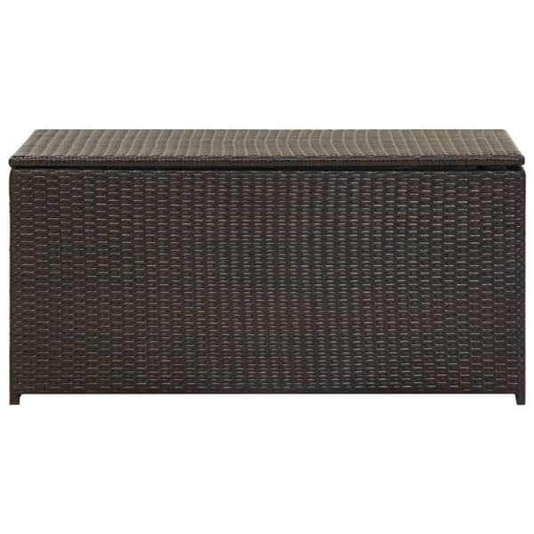 vidaXL Puutarhan säilytyslaatikko polyrottinki 100x50x50 cm ruskea