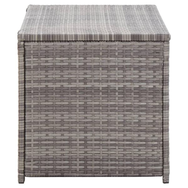vidaXL Puutarhan säilytyslaatikko polyrottinki 100x50x50 cm harmaa