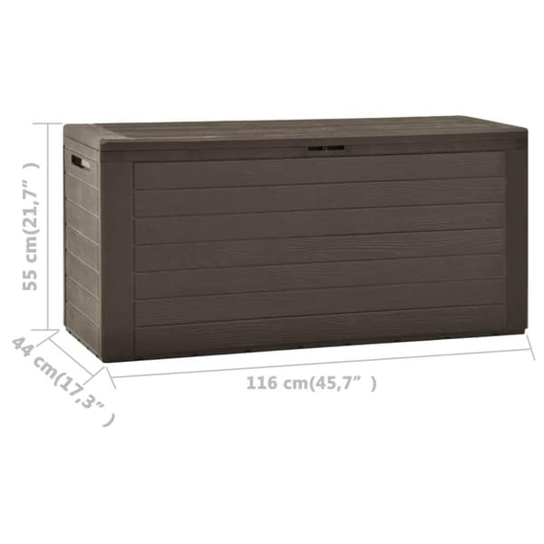 vidaXL Putekasse brun 116x44x55 cm