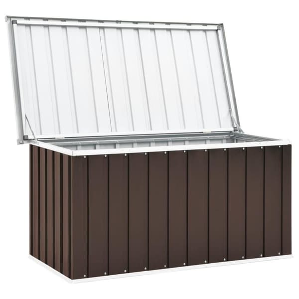 vidaXL opbevaringskasse til haven 129x67x65 cm brun