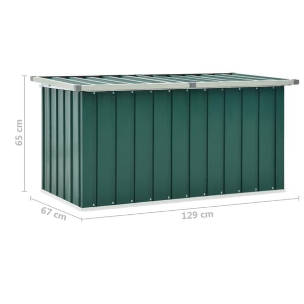 vidaXL Puutarhan varastoarkku vihreä 129x67x65 cm