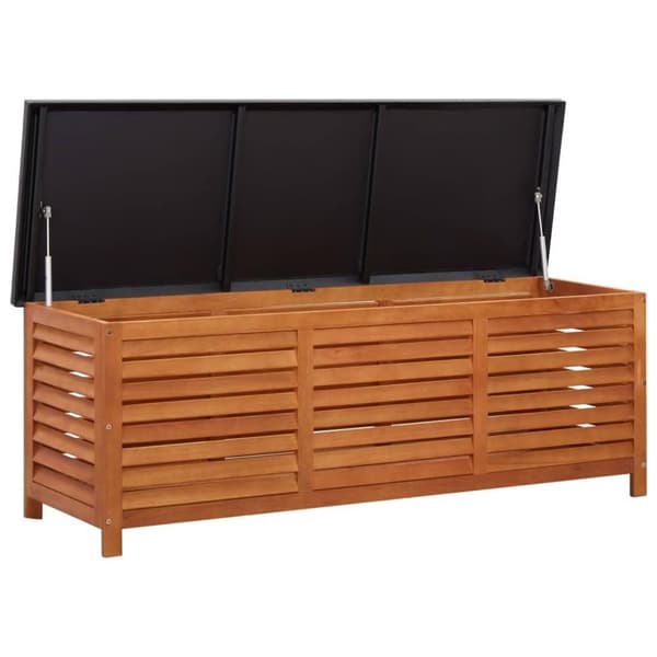 vidaXL Puutarhan varastolaatikko 150x50x55 cm täysi eukalyptuspuu