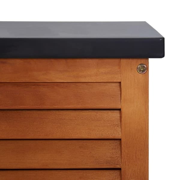 vidaXL Puutarhan varastolaatikko 150x50x55 cm täysi eukalyptuspuu