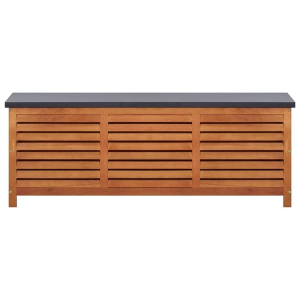 vidaXL Puutarhan varastolaatikko 150x50x55 cm täysi eukalyptuspuu