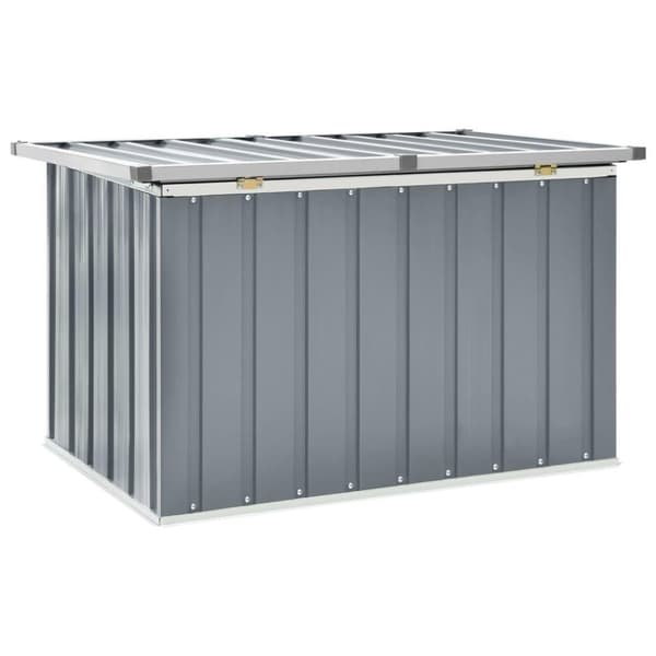 vidaXL opbevaringskasse til haven 109x67x65 cm grå