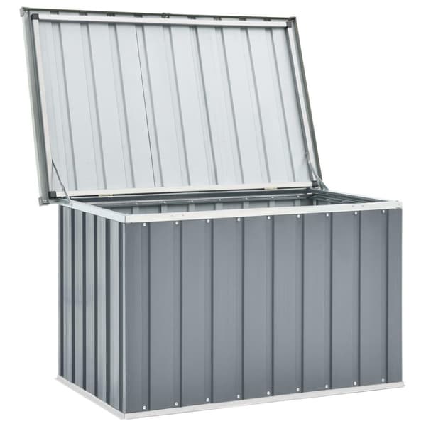 vidaXL opbevaringskasse til haven 109x67x65 cm grå