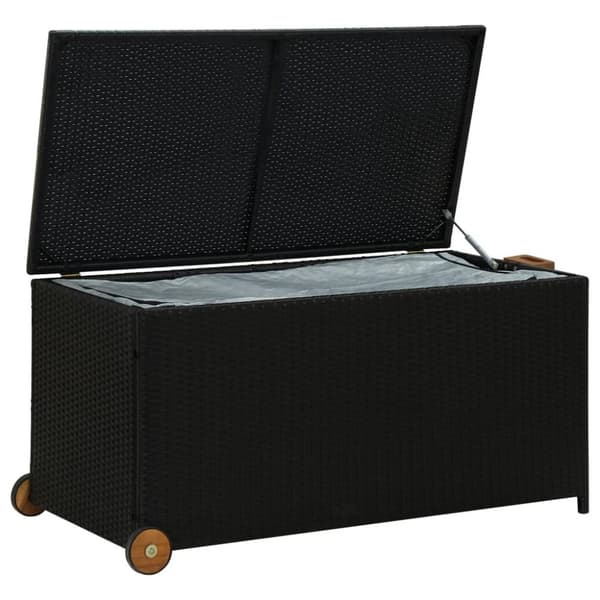 vidaXL Hageboks svart 120x65x61 cm polyrotting