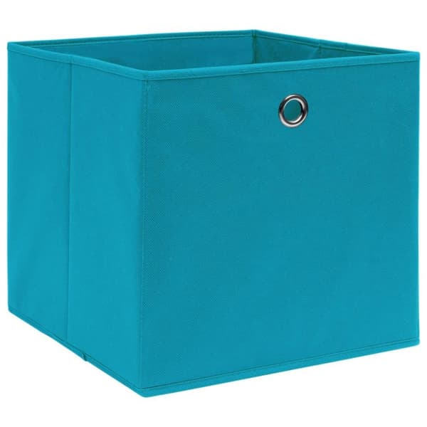 vidaXL Säilytyslaatikot 10 kpl kuitukangas 28x28x28 cm vaaleansininen