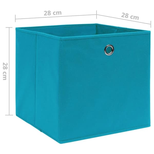 vidaXL Säilytyslaatikot 10 kpl kuitukangas 28x28x28 cm vaaleansininen