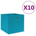 Pikkukuva 1 / 5: vidaXL Säilytyslaatikot 10 kpl kuitukangas 28x28x28 cm vaaleansininen