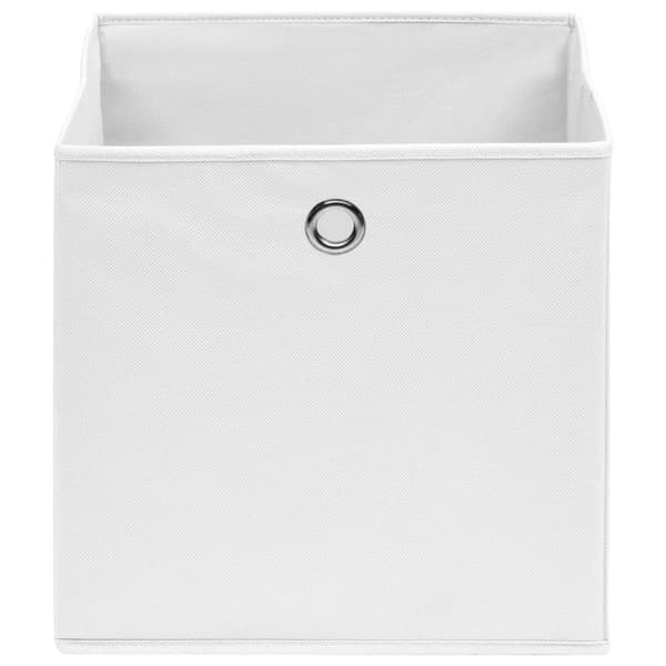 vidaXL opbevaringskasser 10 stk. ikke-vævet stof 28x28x28 cm hvid