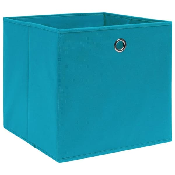 vidaXL opbevaringskasser 4 stk. ikke-vævet stof 28x28x28 cm babyblå